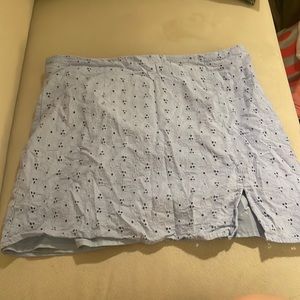 lace blue mini skirt